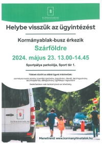 Kormányablak busz érkezik